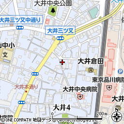 東京都品川区大井4丁目12-23周辺の地図