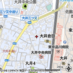 東京都品川区大井4丁目12-4周辺の地図