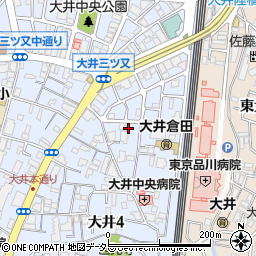 東京都品川区大井4丁目12-4周辺の地図