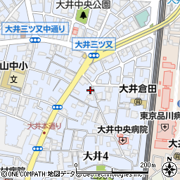東京都品川区大井4丁目13-3周辺の地図