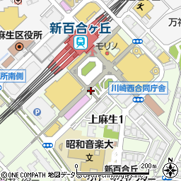 新百合ヶ丘駅南口周辺の地図