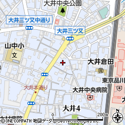 東京都品川区大井4丁目13周辺の地図
