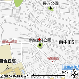 神奈川県川崎市多摩区南生田5丁目22周辺の地図
