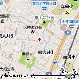 東京都品川区東大井周辺の地図