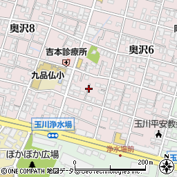 東京都世田谷区奥沢6丁目5周辺の地図
