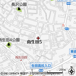 神奈川県川崎市多摩区南生田5丁目12-3周辺の地図