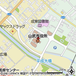 千葉県山武市周辺の地図