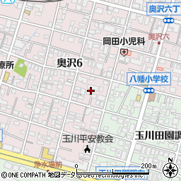 東京都世田谷区奥沢6丁目9周辺の地図