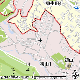 神奈川県川崎市宮前区初山1丁目7周辺の地図