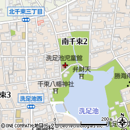 大田区役所児童館　洗足池周辺の地図