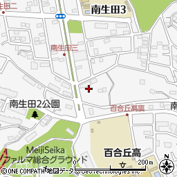 神奈川県川崎市多摩区南生田周辺の地図