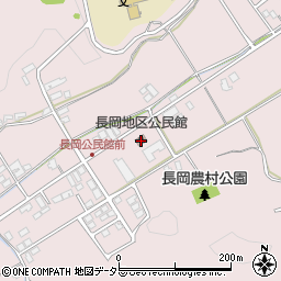 長岡集落センター周辺の地図