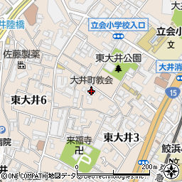 日本基督教団大井町教会周辺の地図