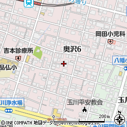 東京都世田谷区奥沢6丁目10周辺の地図