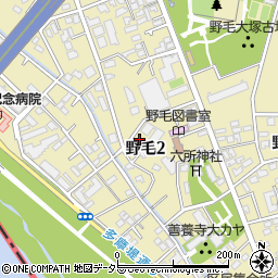東京都世田谷区野毛周辺の地図
