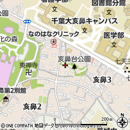 亥鼻台公園トイレ周辺の地図