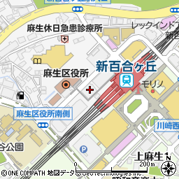 新百合ヶ丘駅前駐車場周辺の地図