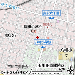東京都世田谷区奥沢6丁目19周辺の地図