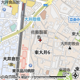 東京都品川区東大井6丁目8周辺の地図