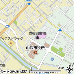 山武市成東文化会館のぎくプラザ周辺の地図