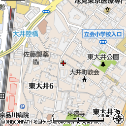セブンイレブン品川東大井店周辺の地図