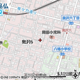 東京都世田谷区奥沢6丁目18周辺の地図