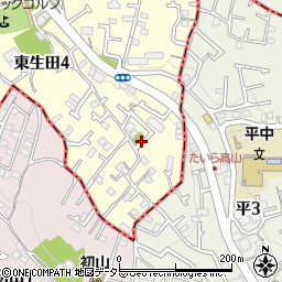 生田おし沼公園周辺の地図