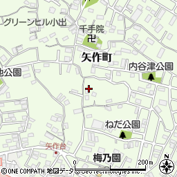 千葉県千葉市中央区矢作町周辺の地図