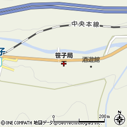 笹子郵便局周辺の地図