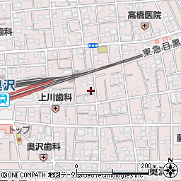 パラカ奥沢第５駐車場周辺の地図