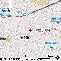 東京都世田谷区奥沢6丁目周辺の地図
