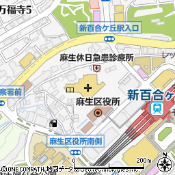 川崎市麻生市民館周辺の地図