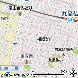 東京都世田谷区奥沢8丁目周辺の地図