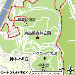 神奈川県立東高根森林公園周辺の地図
