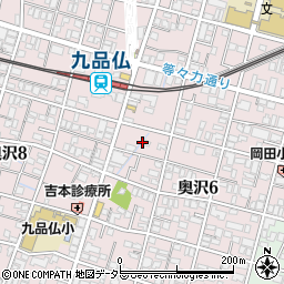 東京都世田谷区奥沢6丁目13周辺の地図