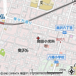 東京都世田谷区奥沢6丁目23周辺の地図