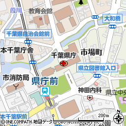 セブンイレブン千葉県庁中庁舎店周辺の地図