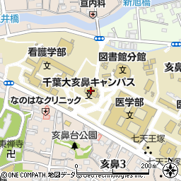 千葉大学　亥鼻キャンパス周辺の地図