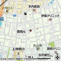 豊町公園トイレ周辺の地図