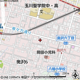 東京都世田谷区奥沢6丁目22周辺の地図