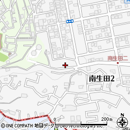 神奈川県川崎市多摩区南生田2丁目14-21周辺の地図