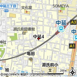 東京都品川区中延4丁目周辺の地図
