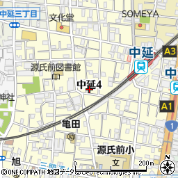 東京都品川区中延4丁目周辺の地図