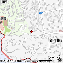 神奈川県川崎市多摩区南生田2丁目14-10周辺の地図