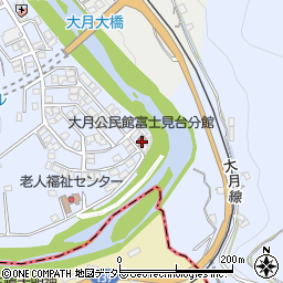 大月公民館富士見台分館周辺の地図