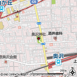 奥沢神社周辺の地図