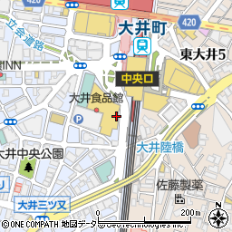 ファミリーマート阪急大井町ガーデン店周辺の地図