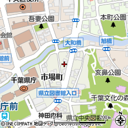 千葉県千葉市中央区市場町周辺の地図