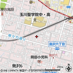 東京都世田谷区奥沢6丁目28周辺の地図