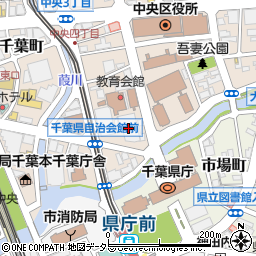千葉県庁立体駐車場周辺の地図
